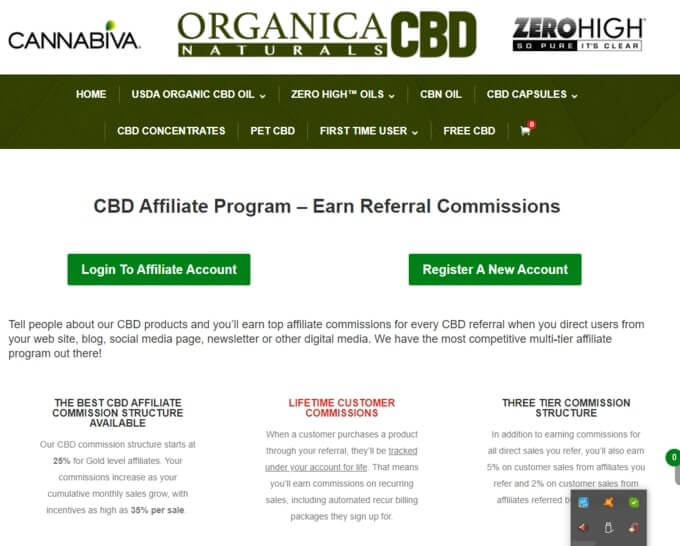 10 ベスト 2 ティア アフィリエイト プログラム 12 OrganicCBDNaturals