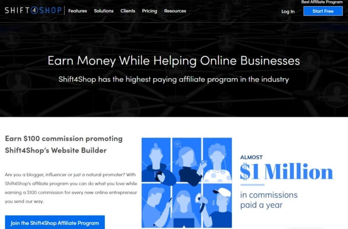 10 ベスト 2 ティア アフィリエイト プログラム 9 Shift4Shop