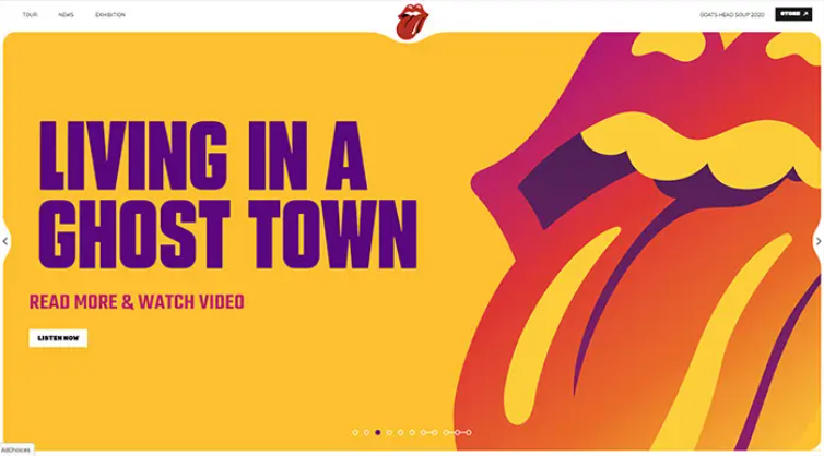 20+ Perusahaan teratas menggunakan WordPress 9 The Rolling Stones