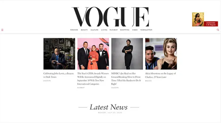 20+ Perusahaan teratas menggunakan WordPress 12 Vogue