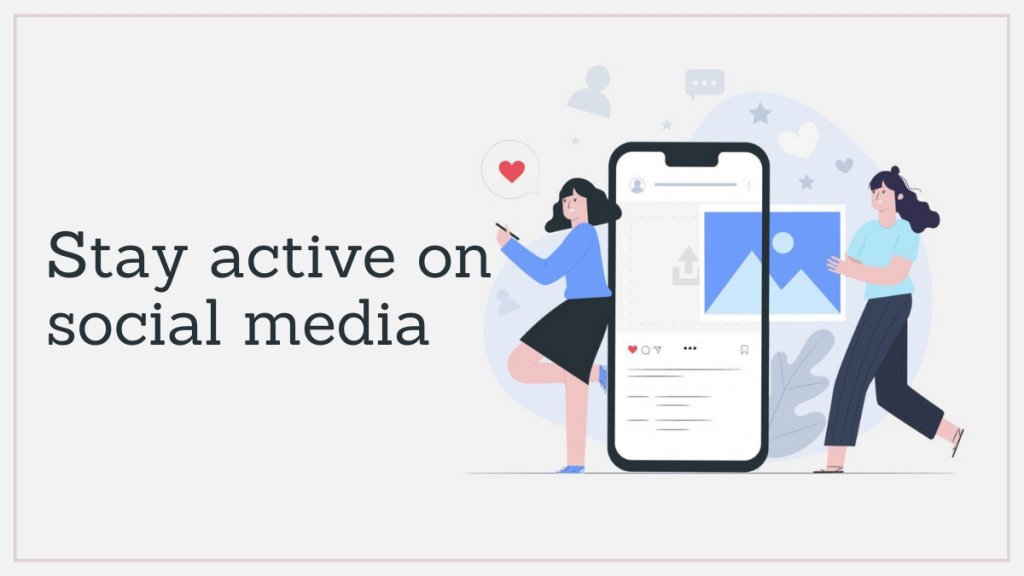 Stratégie de marketing numérique pour les applications mobiles 5 Stay active on social media