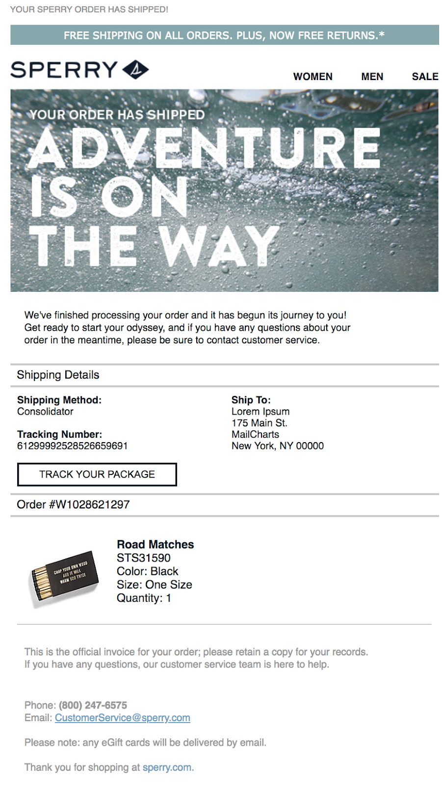 shopify 交易電子郵件示例