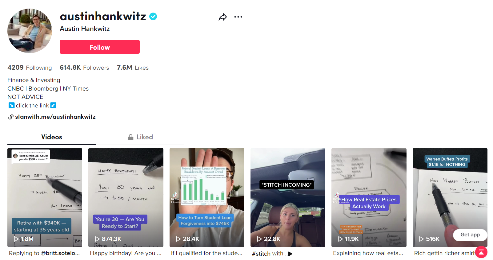 奧斯汀·漢克維茨 tiktok