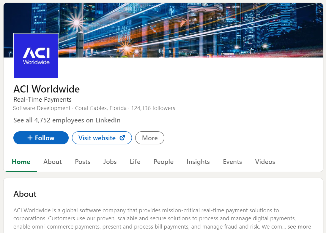 全球金融服務社交媒體 ACI