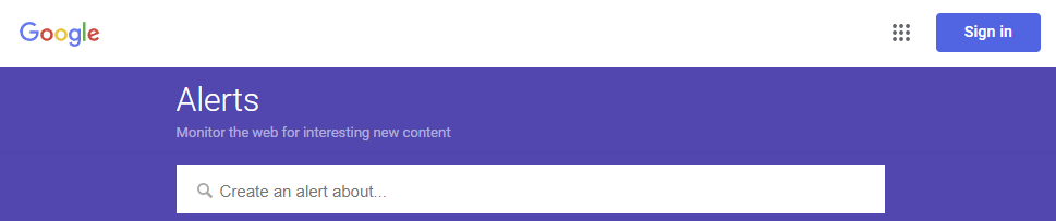 Google Alerts'in ekran görüntüsü