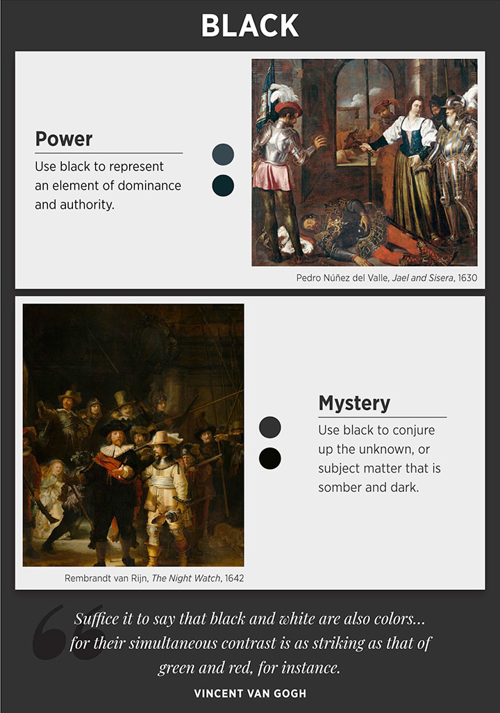 معنى اللون الأسود والعاطفة