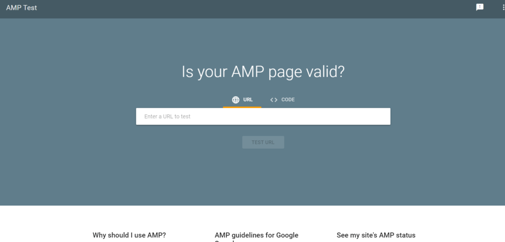 Google AMP 테스트 도구