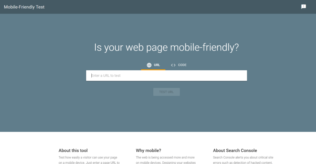Google 모바일 친화적 테스트 도구