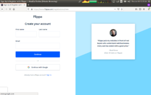 Crea un account Flippa
