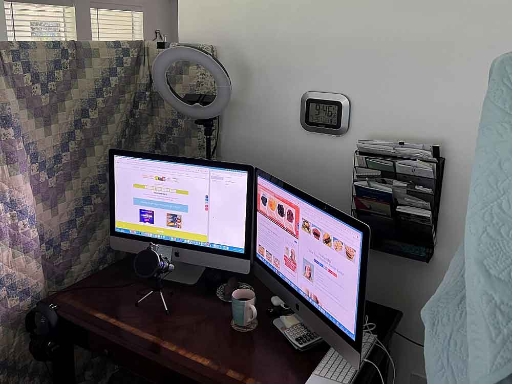 Home studio per la creazione di contenuti per siti web