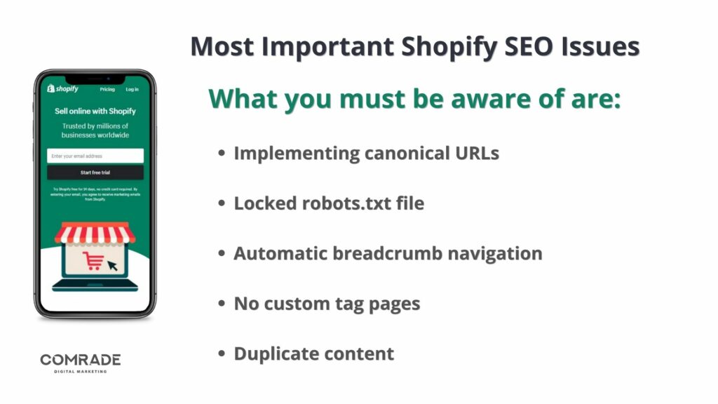 ปัญหา SEO ของ Shopify