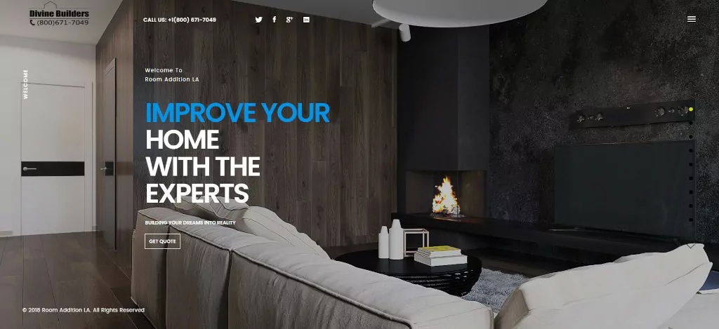 İnşaat Şirketi Tasarım Web Sitesi