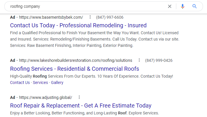 cauta publicitate cu google