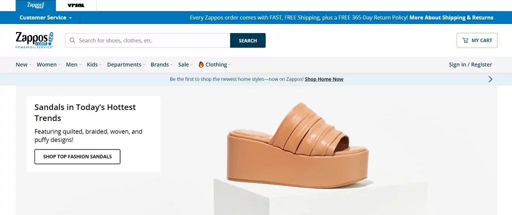 Site da Zappos