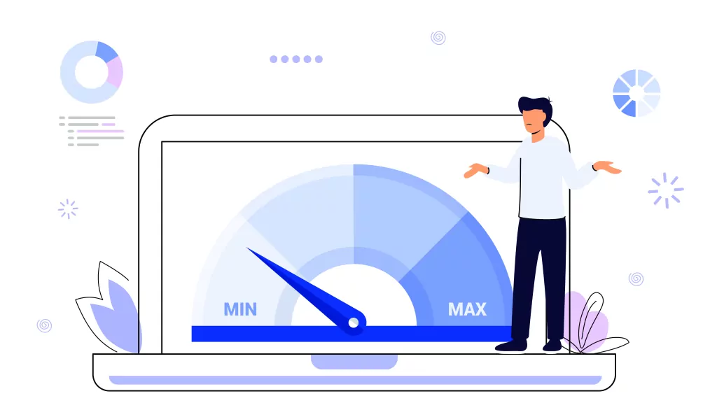 Langsame Seitengeschwindigkeit