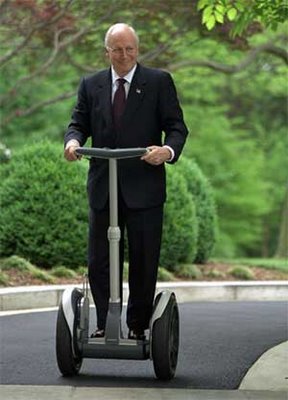 Cheney-segway The ultimate in executive transport?