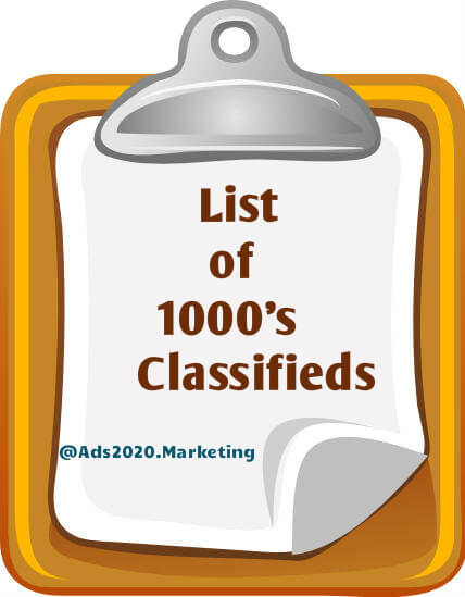 1000 Daftar Situs Iklan Online Baris Gratis Terbaik 2022 @ads2020.marketing Blog untuk Pemula free-classifieds-list-@Ads2020.marketing-428x549