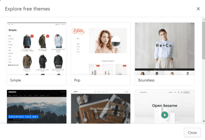 Tema Shopify