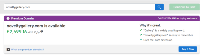 Listagem premium de domínio com GoDaddy