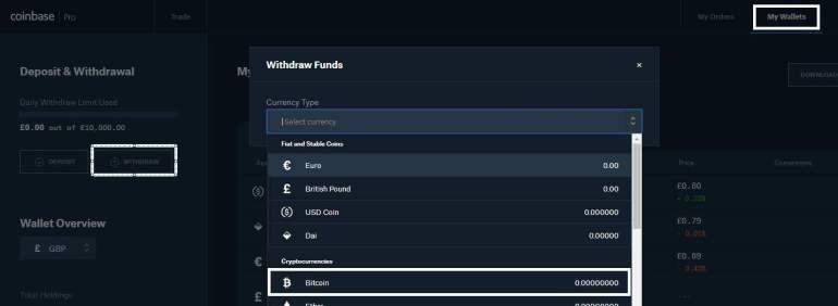 Retirada de Bitcoin GDEX