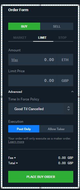 GDEXでのLIMITオーダー