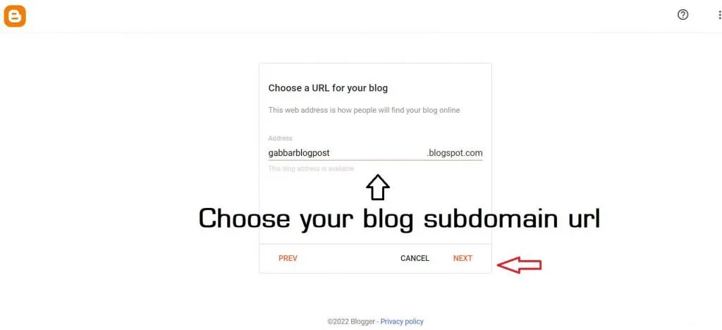 choose-blogger-subdomain