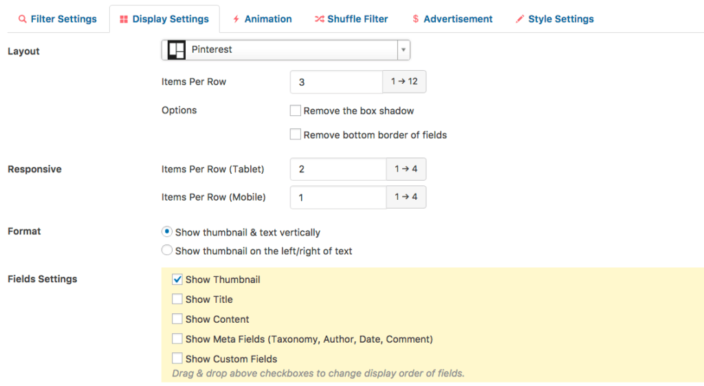 設置自定義視圖 Pro 顯示選項