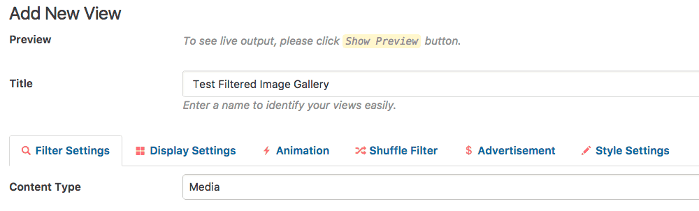 設置自定義視圖專業過濾器