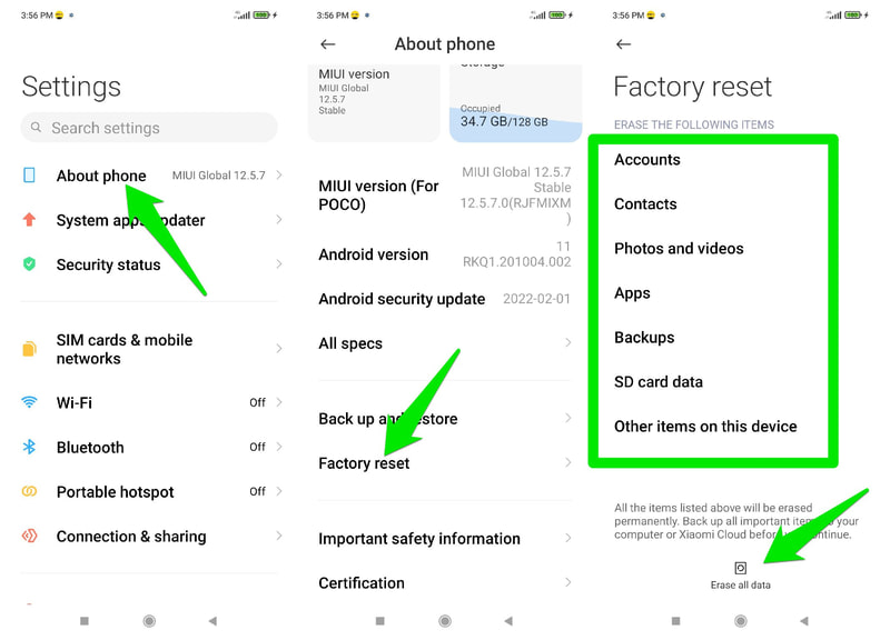 Resetarea din fabrică a telefonului Android