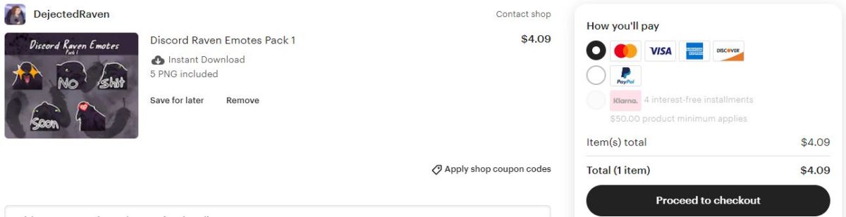 tätigen Sie den Kauf und erhalten Sie Ihr Emote