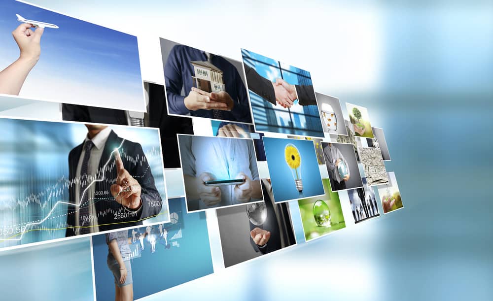 Imagem de uma galeria de fotos digitais