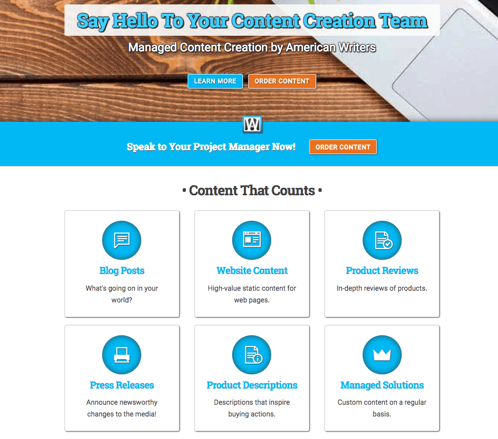 Servizio di contenuti di WordAgents