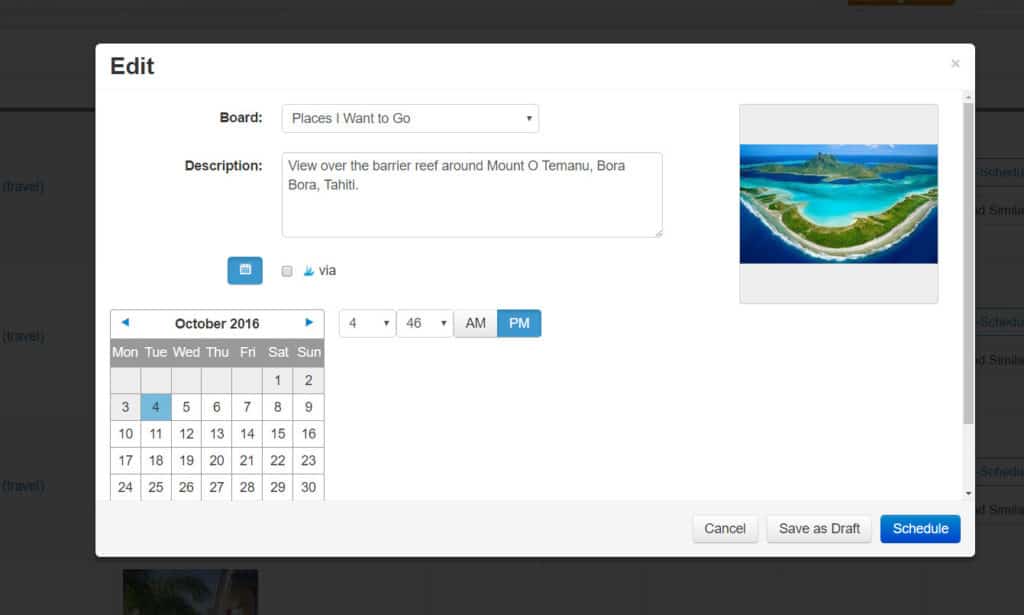 Tailwind Rescheduling Screen
