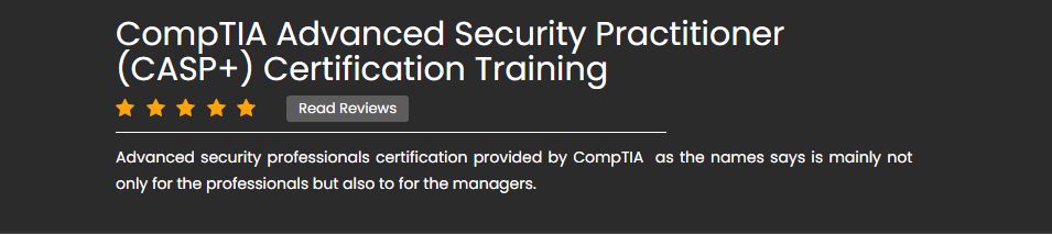 تدريب Infosec للتدريب على شهادة CASP +