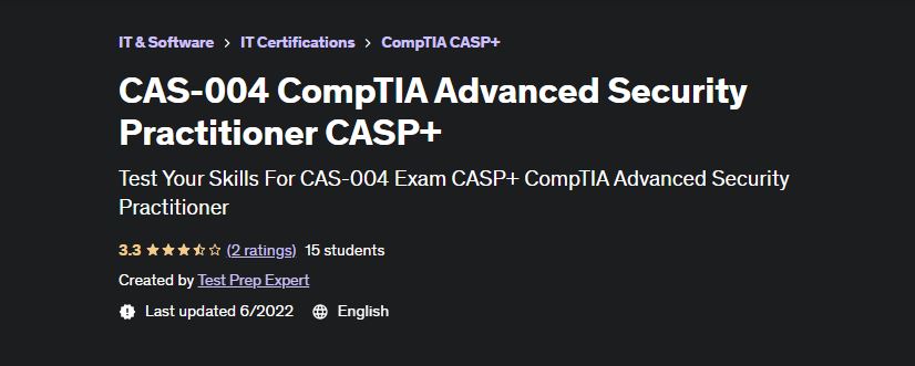 CAS-004 CASP+ Udemy