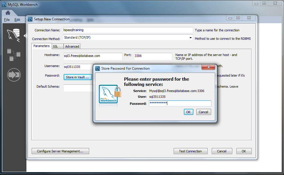 การตั้งค่าการเชื่อมต่อเซิร์ฟเวอร์ขั้นตอนที่ 2