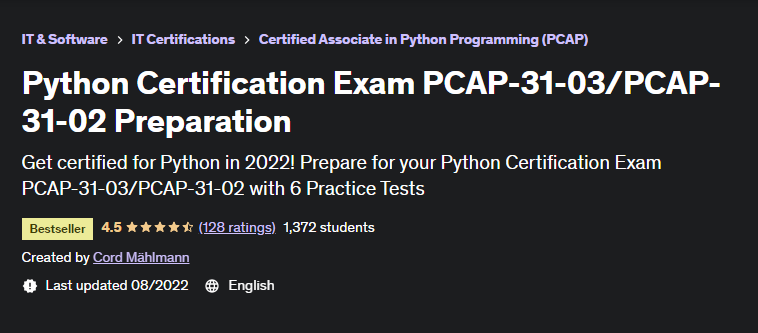 การสอบรับรอง Python