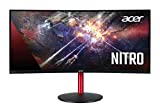 Acer Nitro XZ342CK Pbmiiphx 34' 1500R zakrzywiony monitor do gier WQHD (3440 x 1440) VA z AMD Radeon Freesync, DisplayHDR400 z certyfikatem VESA, 95% sRGB, 144 Hz, 1ms VRB (Display Port i 2 x HDMI 2.0)