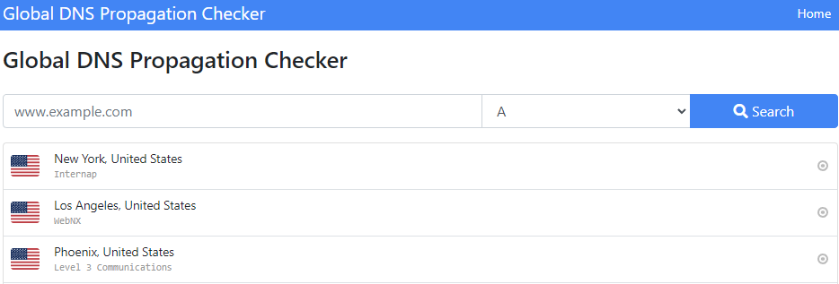 Globaler DNS-Propagation Checker