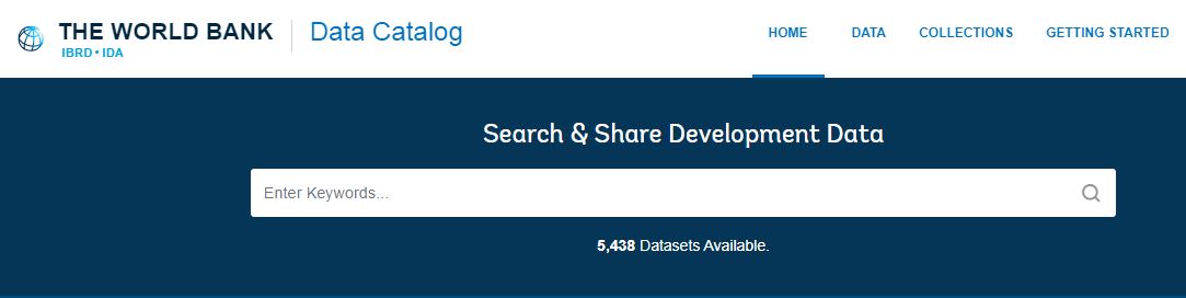 Каталог данных Всемирного банка