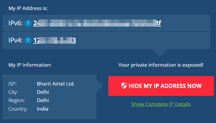 ip รั่วทดสอบ