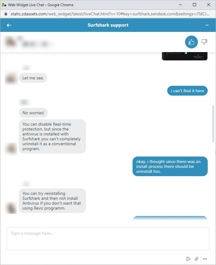 สนับสนุน surfshark