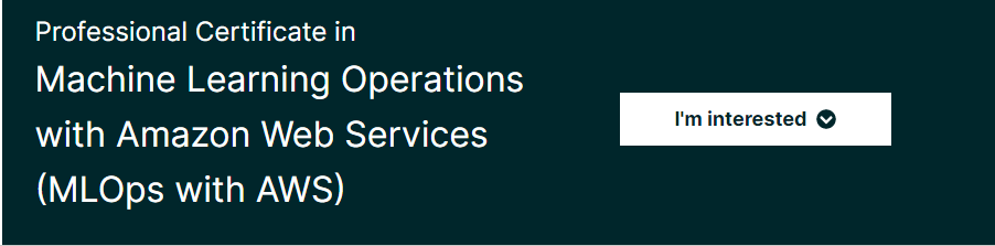 AWS での MLOps のプロフェッショナル認定: