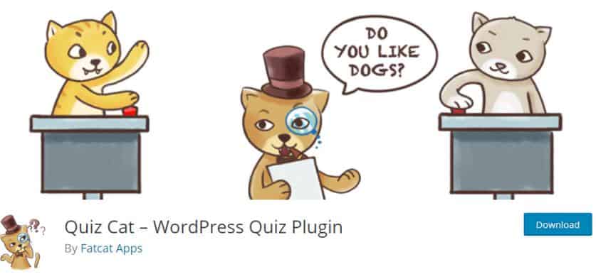 WordPress Quiz için Kedi Testi