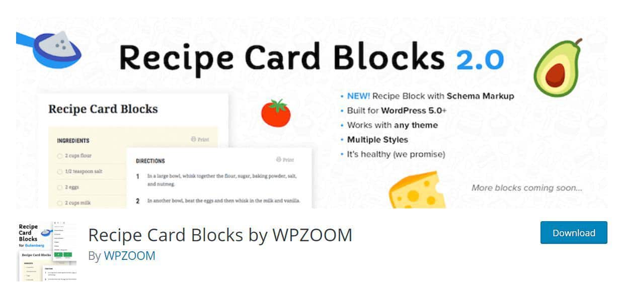 レシピ カード ブロック WordPress プラグイン
