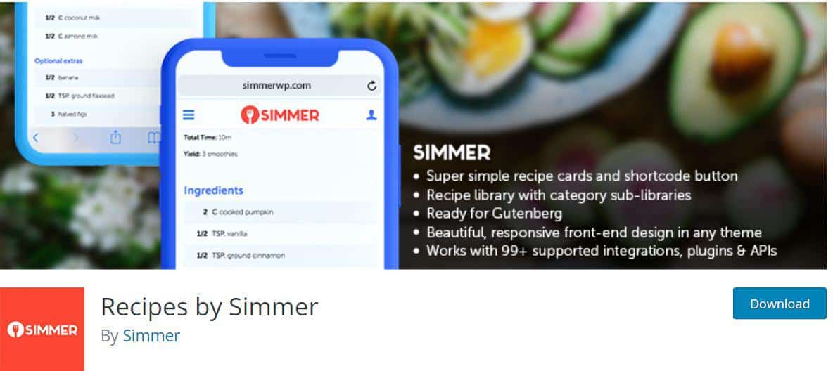 Simmer WordPressプラグインによるレシピ