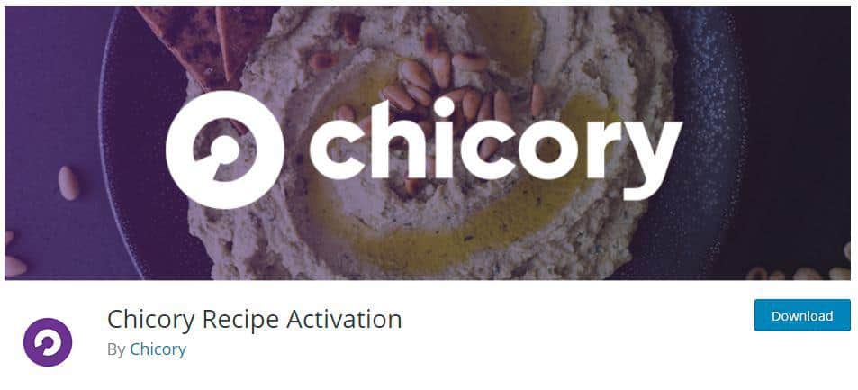 チコリ レシピ アクティベーション WordPress プラグイン
