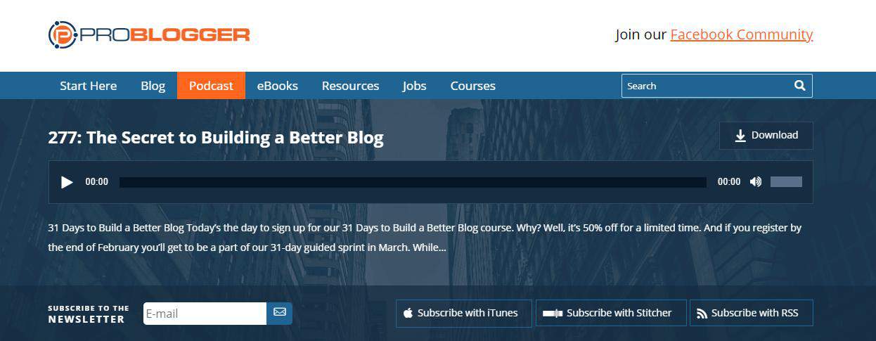 بودكاست ProBlogger مع دارين روز