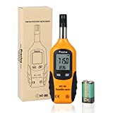 Preciva Digital Psychromètre Thermo-Hygromètre, LCD Mini Température et Humidité avec Point de Rosée et Hygromètre de Température Humide pour l'Industrie, l'Agriculture, la Météorologie (Batterie 9V Incluse)