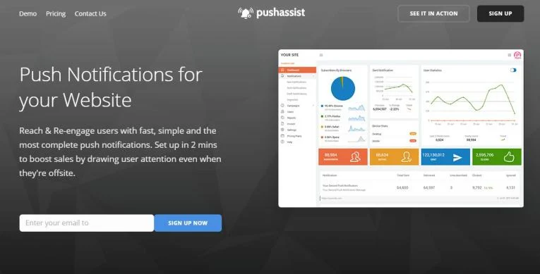 Notification push par PushAssist pour les notifications push